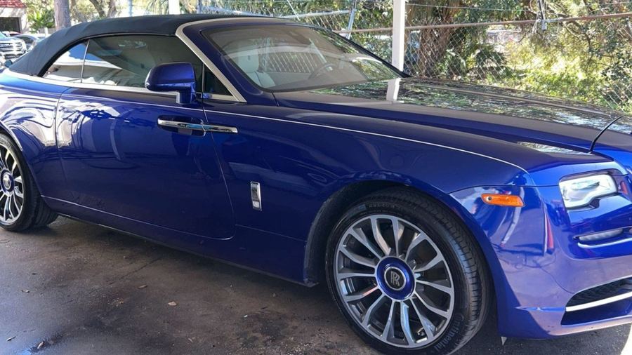 Blue Rolls-Royce Dawn convertible after scheduled refresh